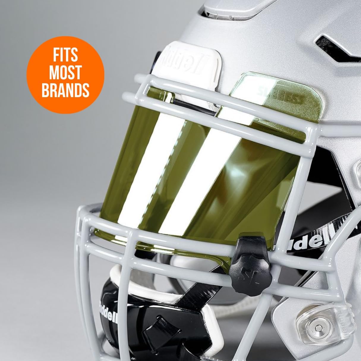 SLEEFS Clear Football Visor for Helmet - Professional Football Visor - Face & Eye Shield - Fits Youth & Adult Helmets - Includes Quick Visor Clips
