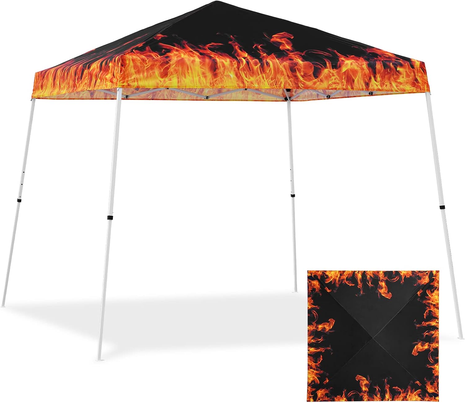 EAGLE PEAK 10x10 Slant Leg Pop Up Canopy Tent, Blue