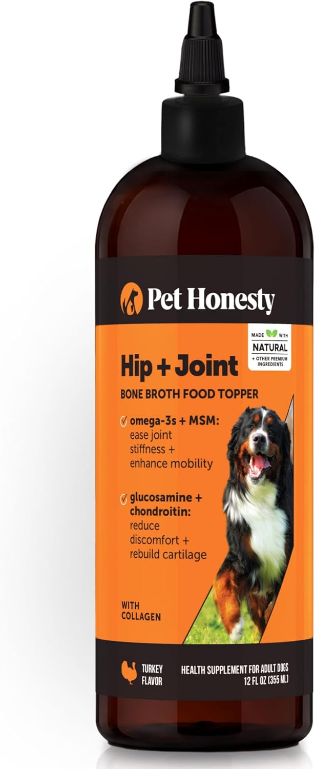 Hip + Joint Supplement for Dogs with Glucosamine Chondroitin - MSM, Turmeric & Collagen Soft Chews - Joint Function, Stiffness, and Mobility Support, May Reduce Occasional Discomfort (Chicken, 90 Ct)