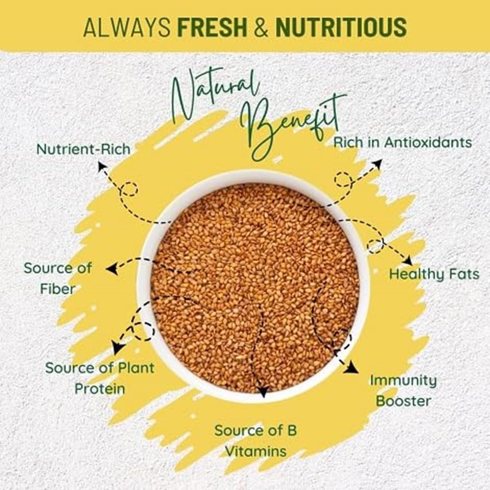 Sunbest Natural Organic Brown Sesame Seeds 32 oz.(2 lb) - USDA Organic, Non-GMO, Vegan, Gluten-free, Kosher - Fresh & Nutrient-Rich Snack, Topping, Baking - 2-Pack 16 oz