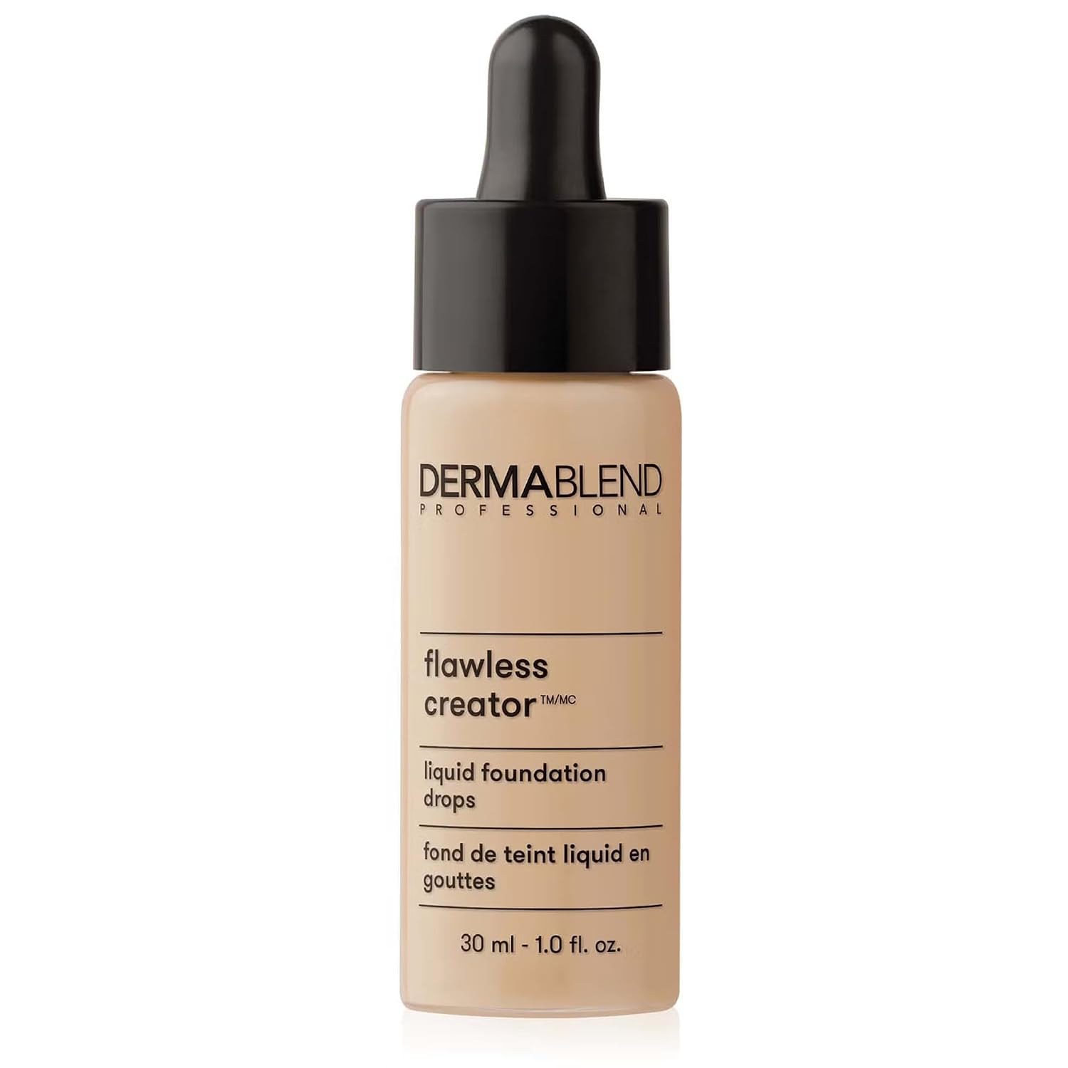 Dermablend Flawless Creator Multi-Use Liquid Foundation Makeup, Full Coverage Lightweight Buildable Foundation, Natural Finish, 1 Fl oz.