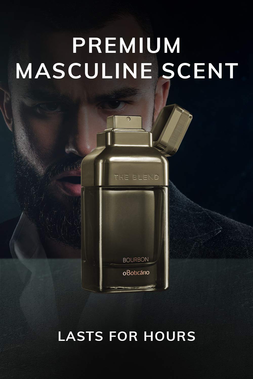 O Boticário The Blend Bourbon Eau de Toilette | Long-Lasting Fragrance Cologne for Men, Vanilla Sandalwood, 3.4 Ounce