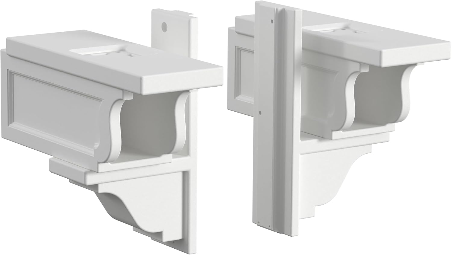 Mayne Rockport Mailbox Post with Newspaper Holder for 2 Mailboxes, White | Holds 2 post-mount mailboxes, Weather & fade resistant, All season, 15-year warranty