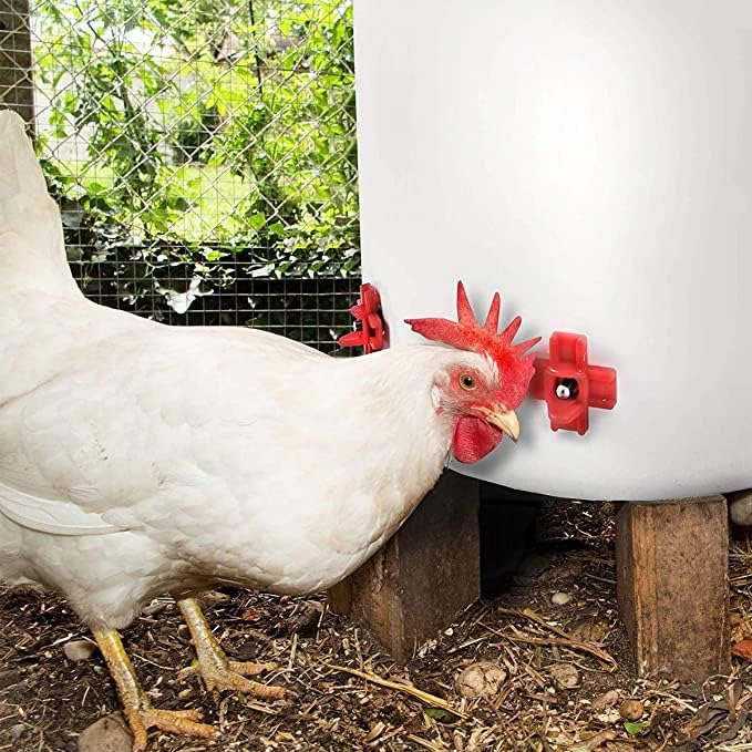 20 Pack Chicken Waterer Nipples for Chicks to Chickens with Drill Bits | Water Saving Design, Easy Install Leakproof Poultry Watering System, Chicken Coop Accessories, Quail Water Feeder