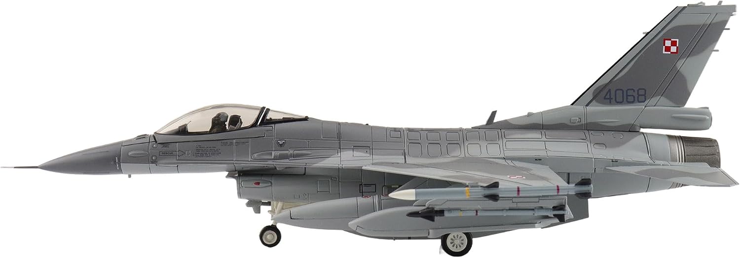 Hobby Master | 1:72 Scale Diecast Military Aircraft Replica | F-16C Polish Air Force 4068, 32. Baza Lotnictwa Taktycznego, Łask