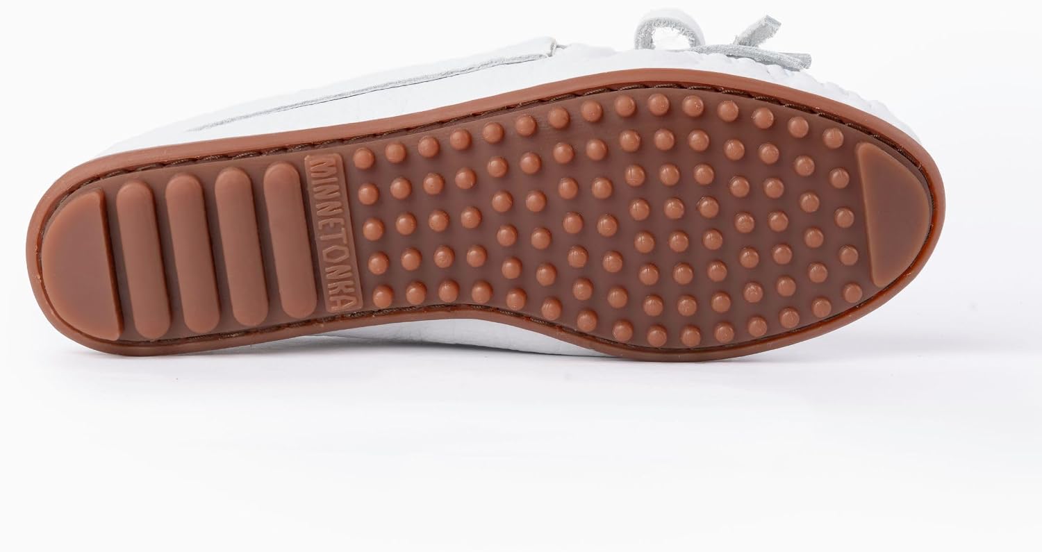 Minnetonka Women's Kilty Suede Hardsole Moccasin