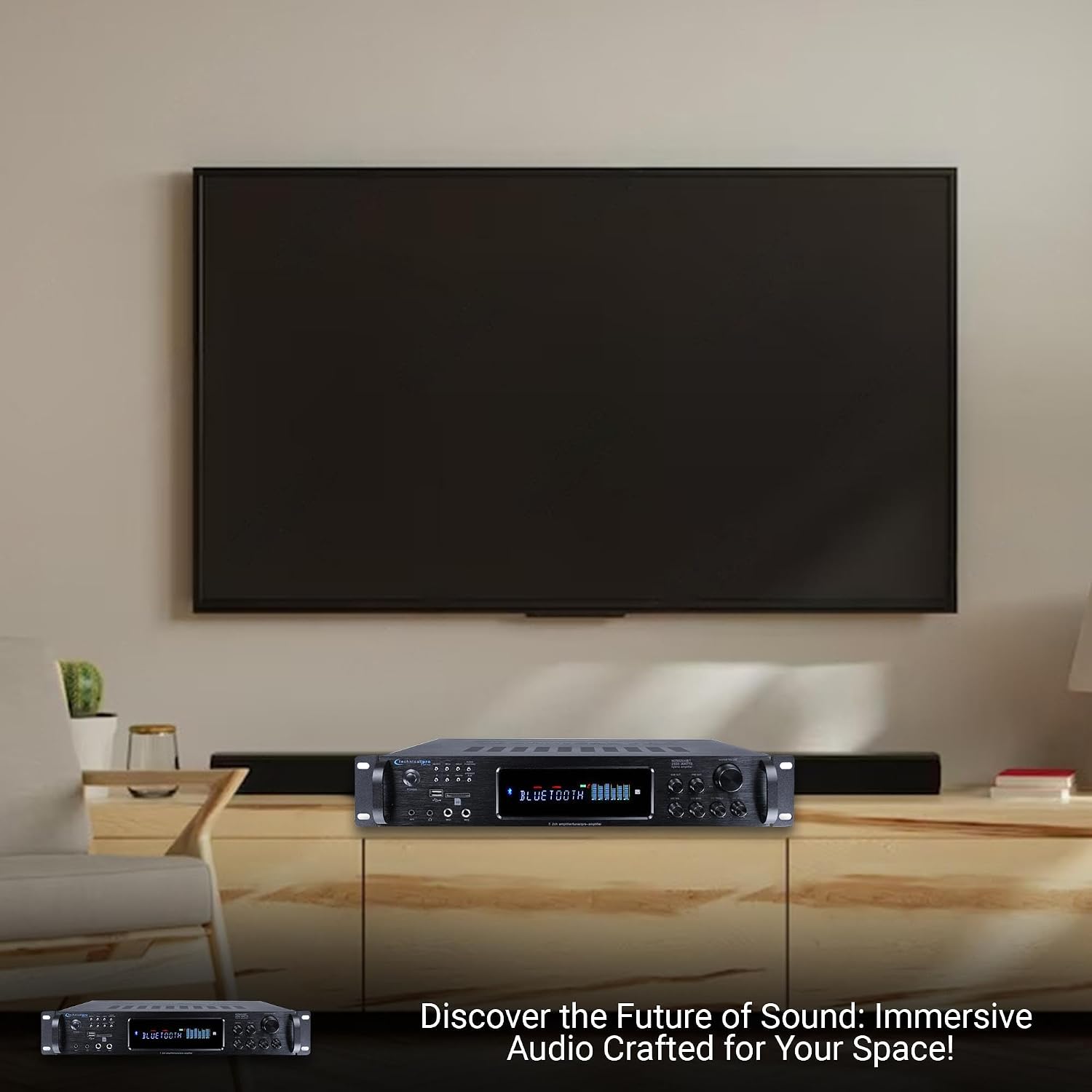Vaiyer Home Audio System Kit, 7.2 Channel 1500W Bluetooth Amplifier | w/ 8 Qty of 5.25" Ceiling Speakers 175W Each, 4-Ch Speaker Selector