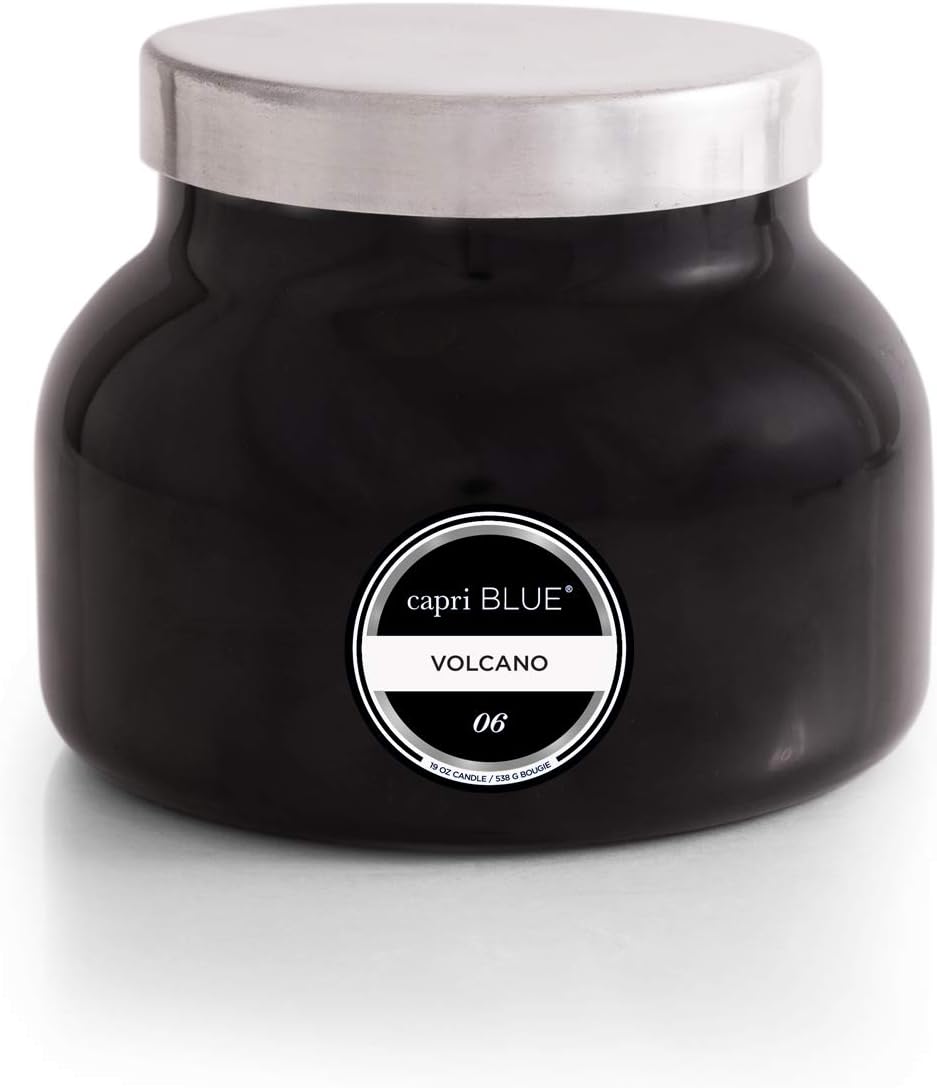 Capri Blue Volcano Scented Candles - Luxury Glass Jar Candles for Home Scented with Tropical Fruit & Sugared Citrus - Soy Wax Blend - Blue Color (19 oz)