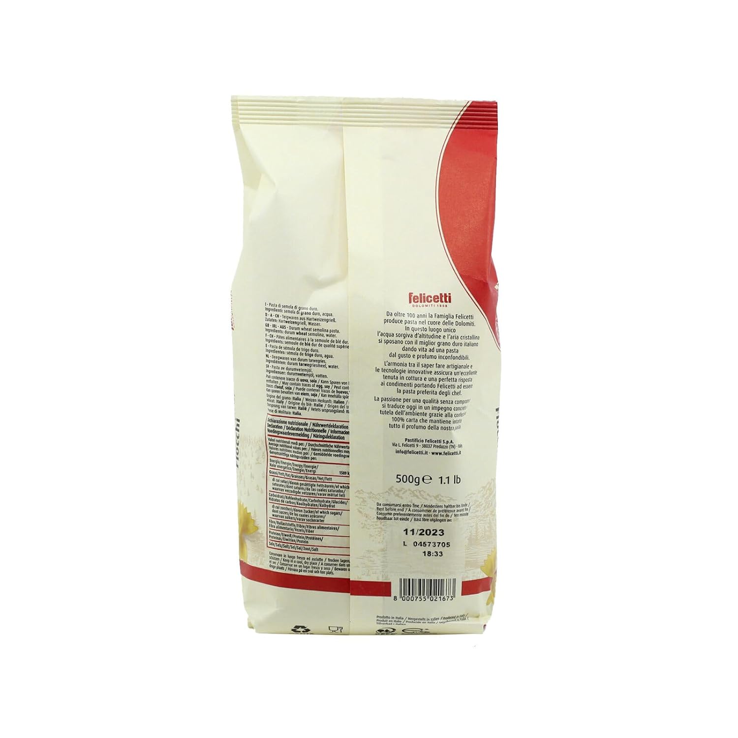Felicetti Originale Pasta - N°157 Fiocchi 500g (17.6oz) | Organic Pasta