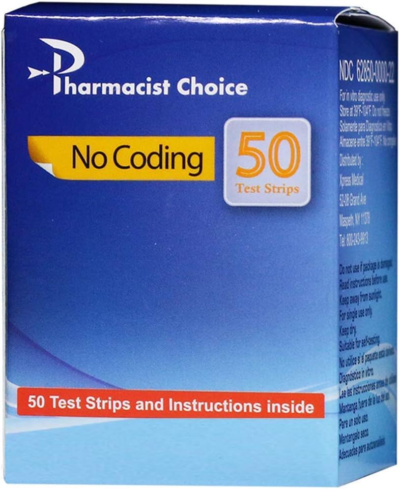 HD Blood Glucose Meter with Pharmacist Choice 100 Test Strips for Glucose Monitor