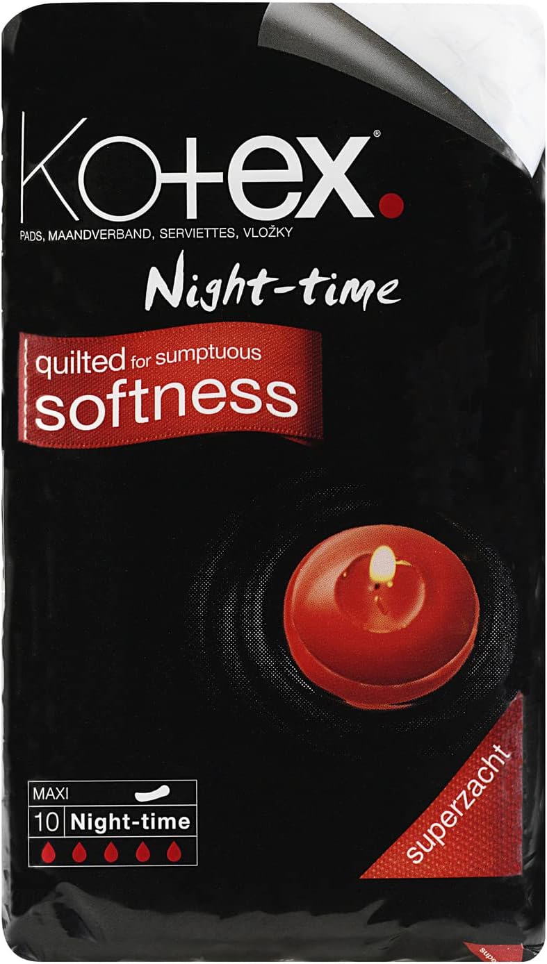 Kotex Maxi Night Time Sanitary Towels, 10 Towels