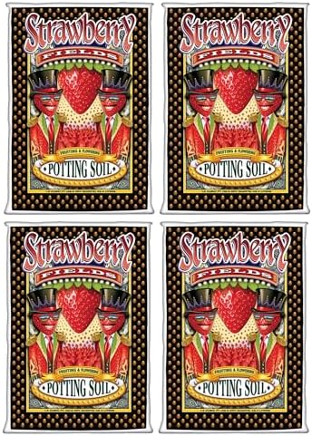 FoxFarm Strawberry Fields Fruiting & Flowering Potting Soil, 1.5cu ft - Designed to Pump Up Your Blooms, Fruits, and Berries - Made for the Fruiting and Flowering Stages of Plants