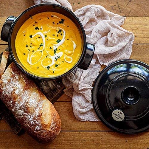 Emile Henry Flame Round Stewpot Dutch Oven, 5.5 Quart, Burgundy