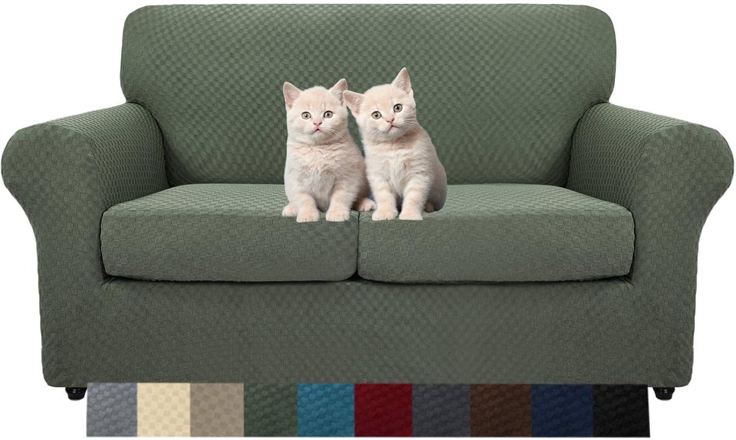 MAXIJIN Latest Recliner Slipcovers for Living Room 4 Pieces Stretch Jacquard Recliner Chair Cover Soft Fitted Recliner Protector with Elastic Bottom