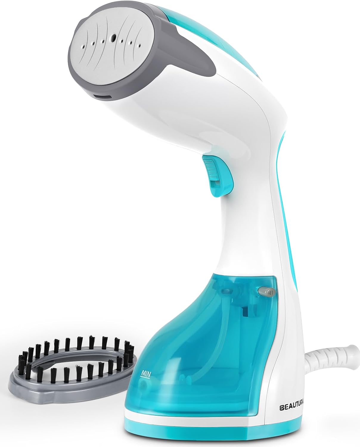 BEAUTURAL Steamer for Clothes, Handheld Garment Fabric Wrinkle Remover | 30-Second Fast Heat-up, Ceramic Heating Plate, Auto Shutoff