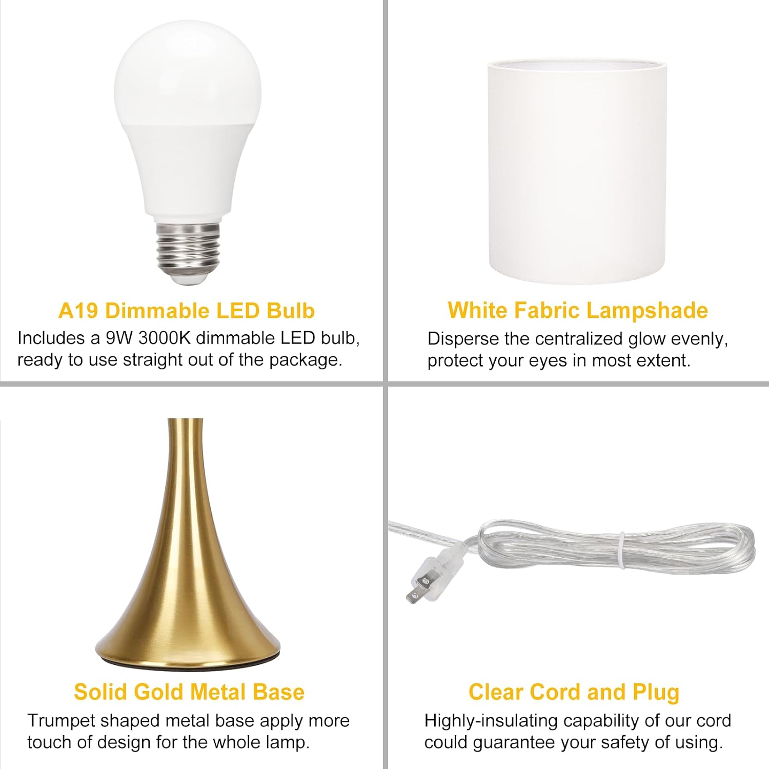 3 Way Touch Control Table Lamp