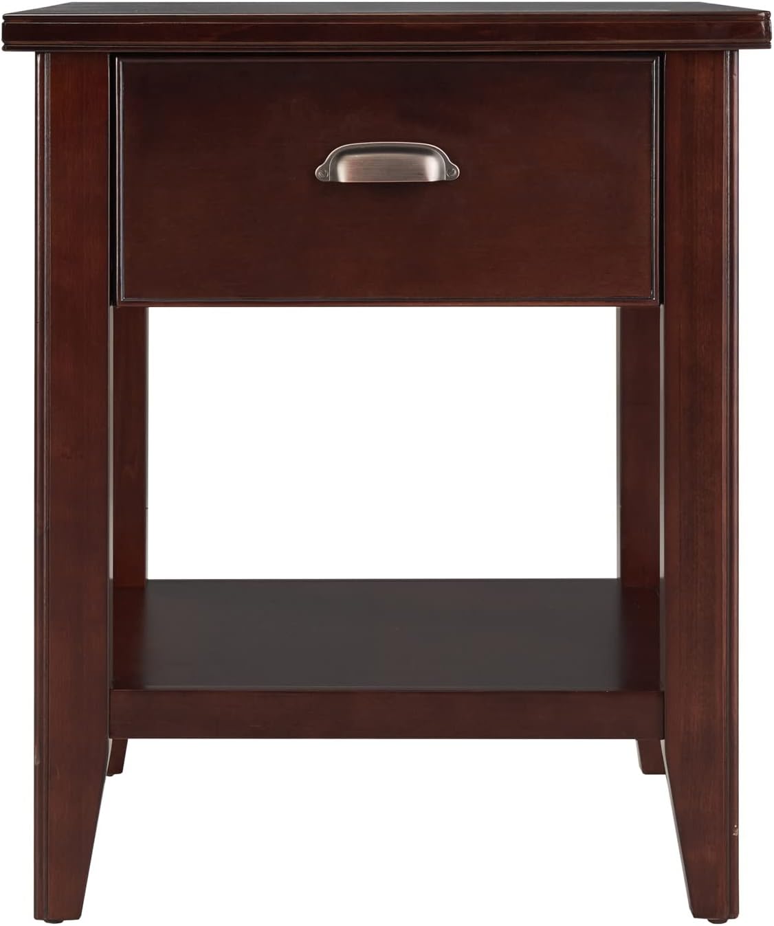 Leick Home Shield Wedge End Table, 21", Glazed Auburn