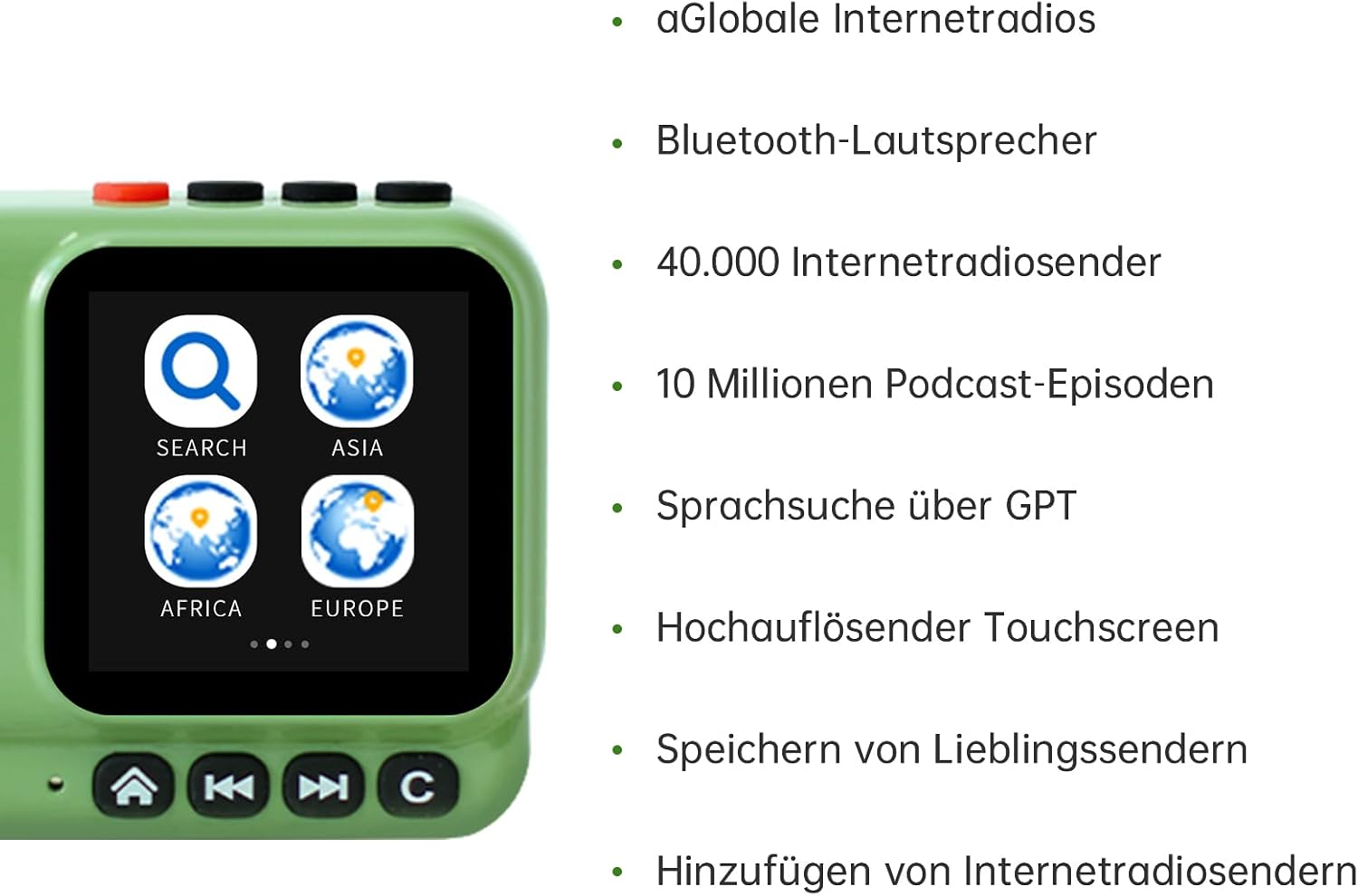 Choyong Voyager Bluetooth Speaker Wireless Internet Radio Global Version with WIFI/4G, World Radio Station, BT5.3