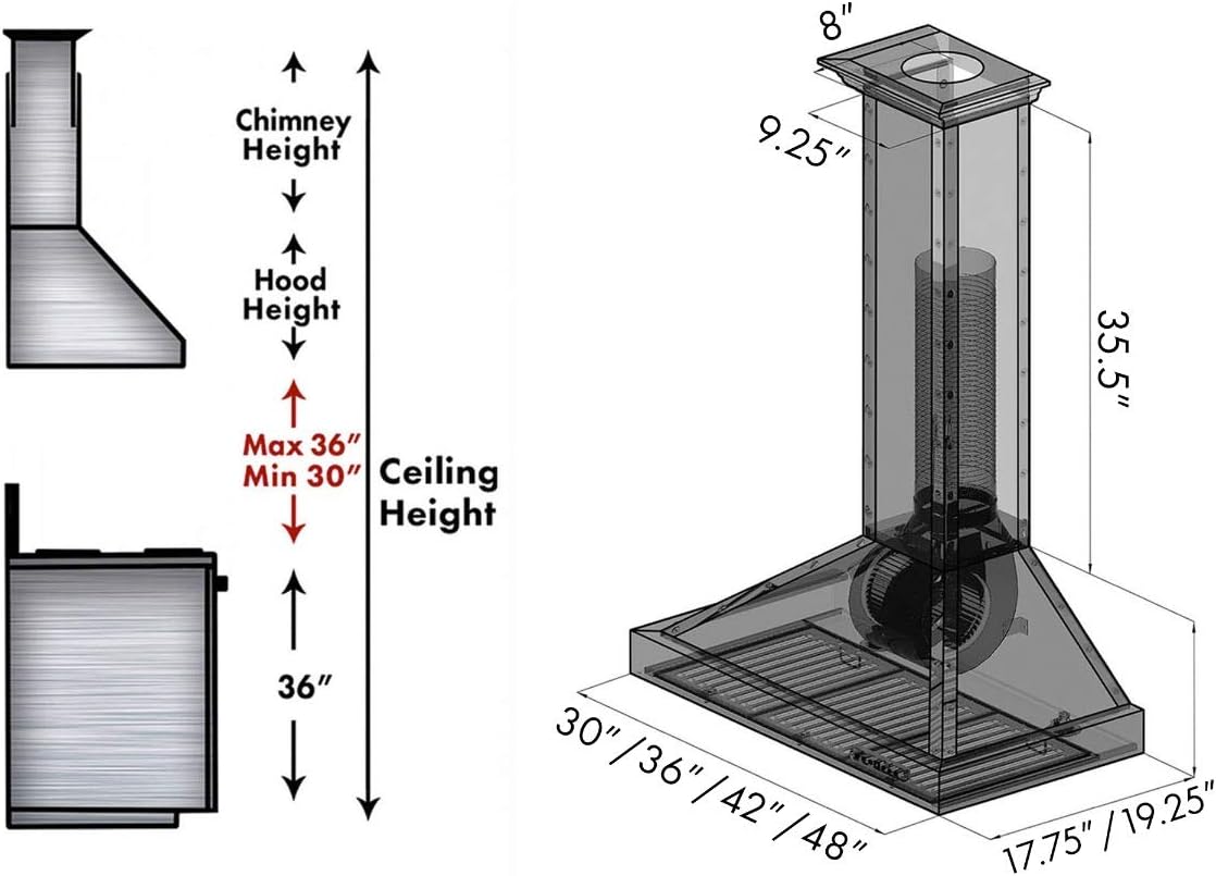 ZLINE 36 in. Designer Series Wall Mount Range Hood (KB2-HBXXX-36)
