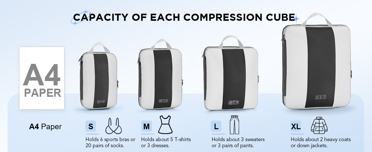 compression pakcing cubes