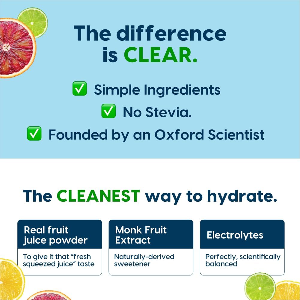 Hydrant Hydrate No Added Sugar, Individual Hydration Electrolyte Powder Stick Packets with Zero Sugar and Electrolytes for Rapid Hydration (Lemonade