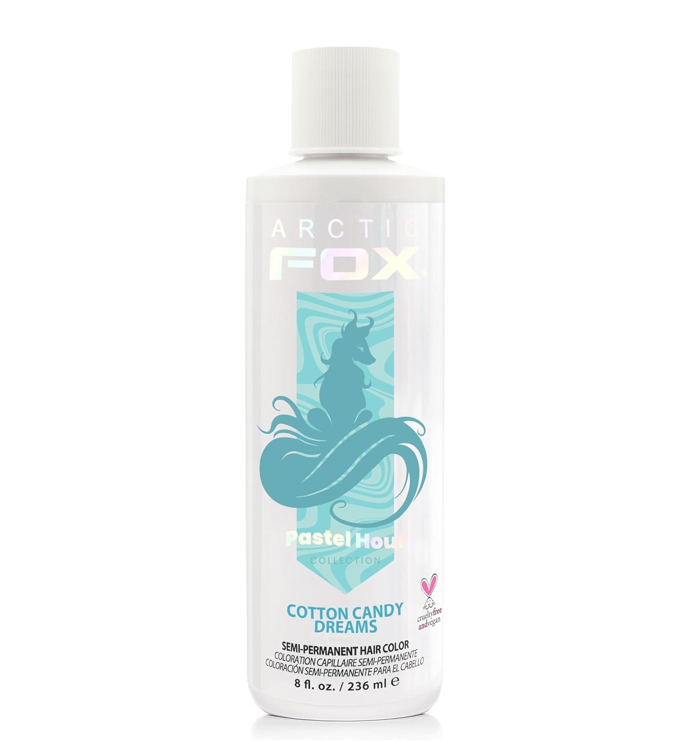 ARCTIC FOX Virgin Pink Semi-Permanent Hair Color - Vegan - 4 fl oz | Vivid and Vibrant, Cruelty Free, Ammonia Free, Peroxide Free, , Cream Formula