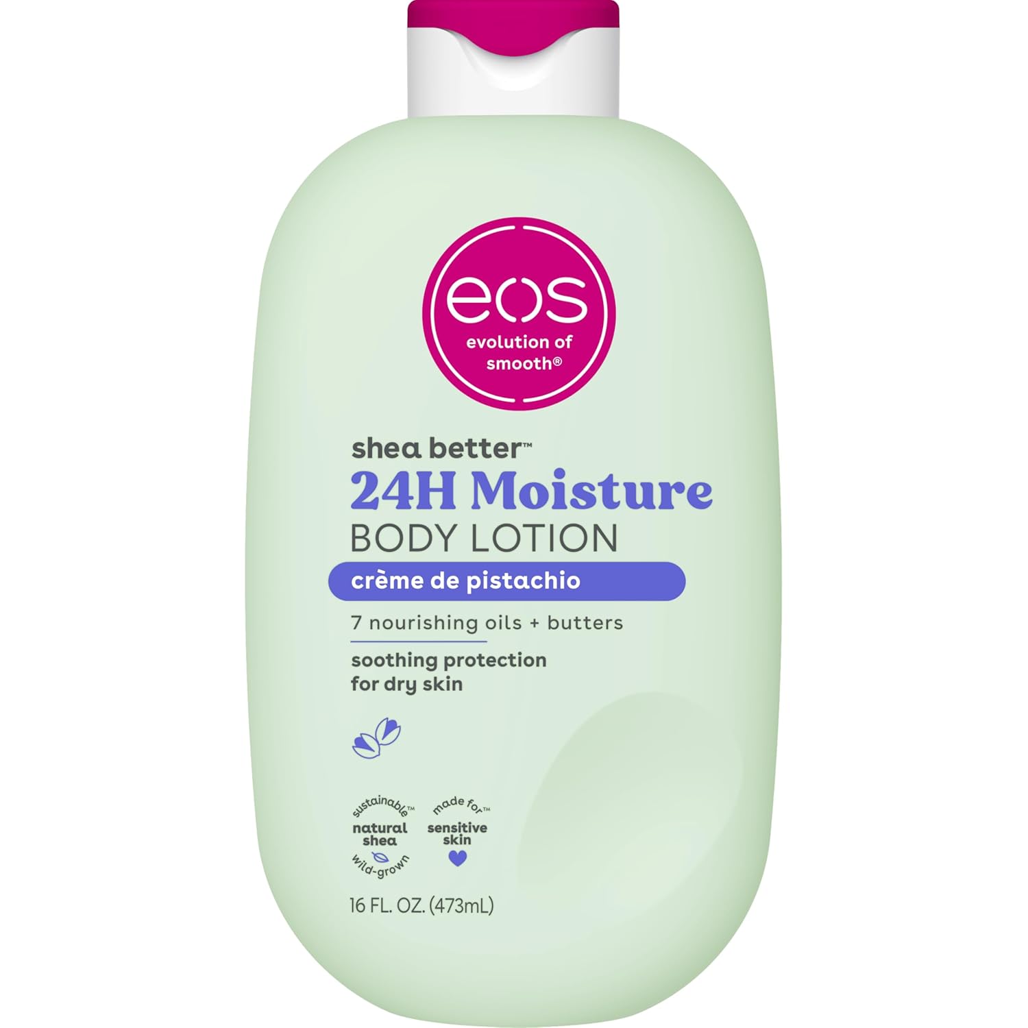 eos Shea Better Body Lotion- Vanilla Cashmere, 24-Hour Moisture, 16 fl oz