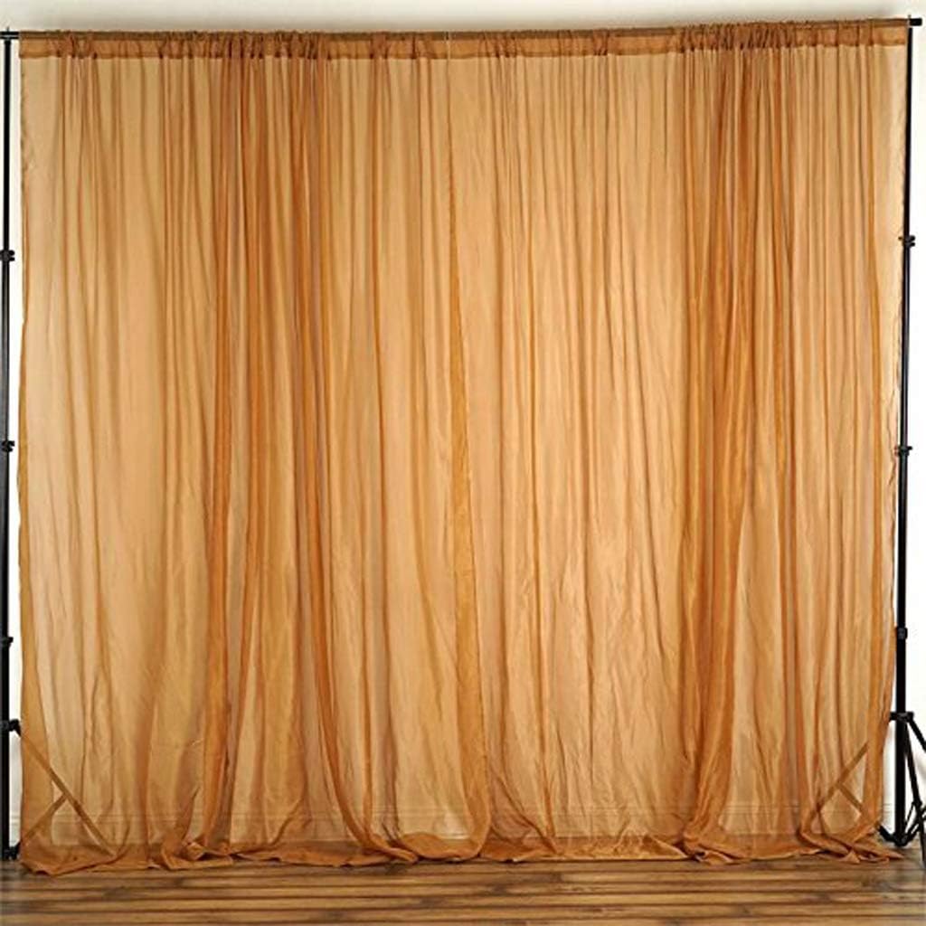AK TRADING CO. 120" Wide (10Ft Wide) Sheer Voile Drape Panels for Backdrop, Wedding Events, Ceiling Drapes, Event Masking, & Decor - Select from 6ft to 50ft Length. (10 feet x 20 feet, Red)