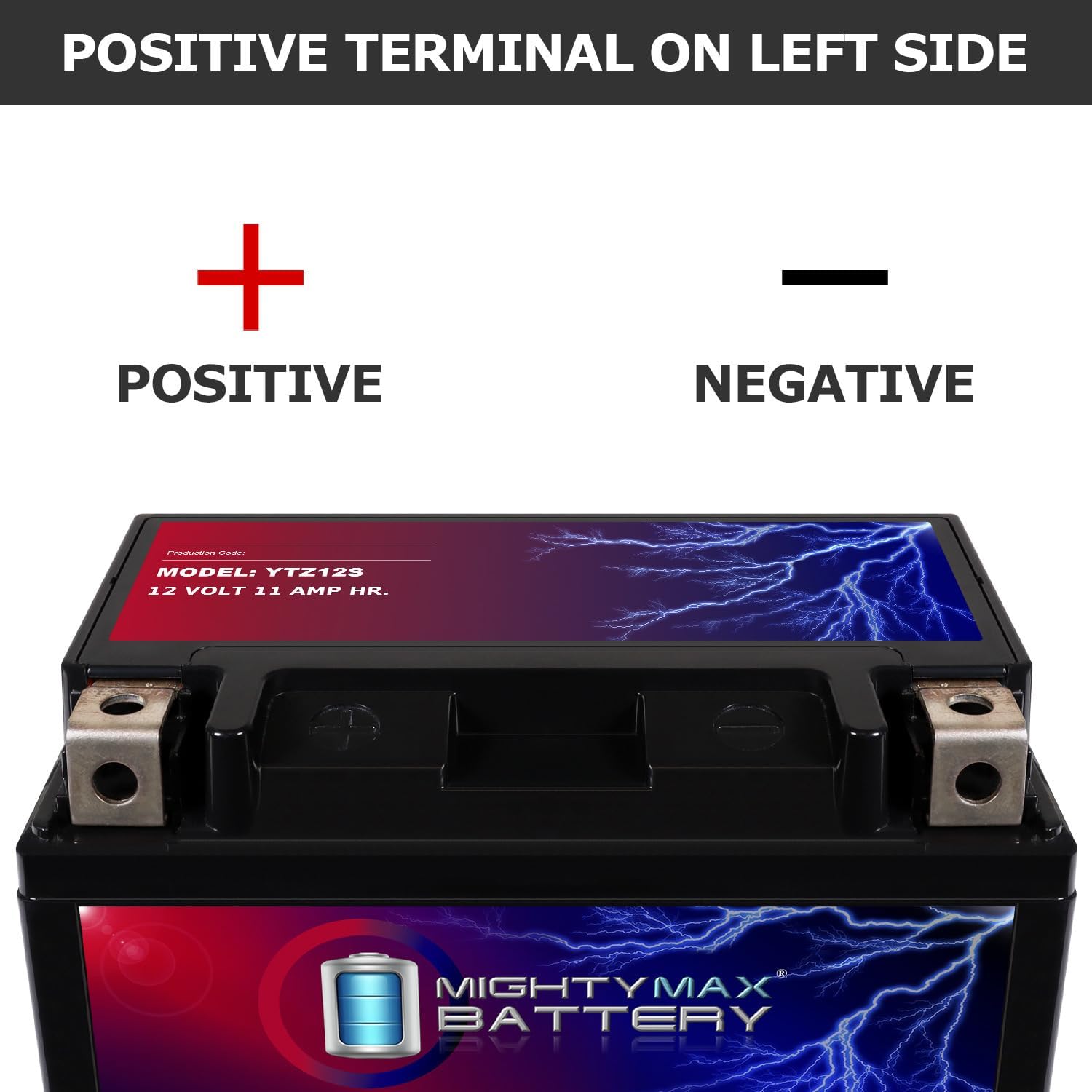 Mighty Max Battery YTZ12S -12 Volt 11 AH, 210 CCA, Rechargeable Maintenance Free SLA AGM Motorcycle Battery