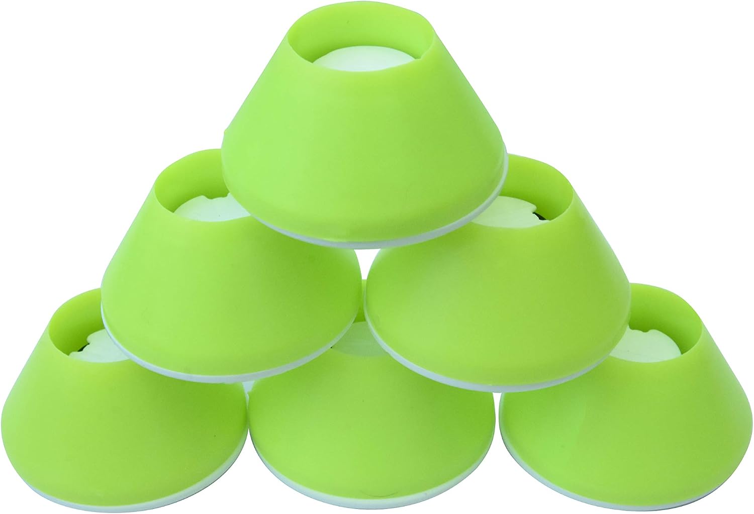 Easy Walker Coasters 6 Pack - Durable Tennis Ball Alternative, Yellow