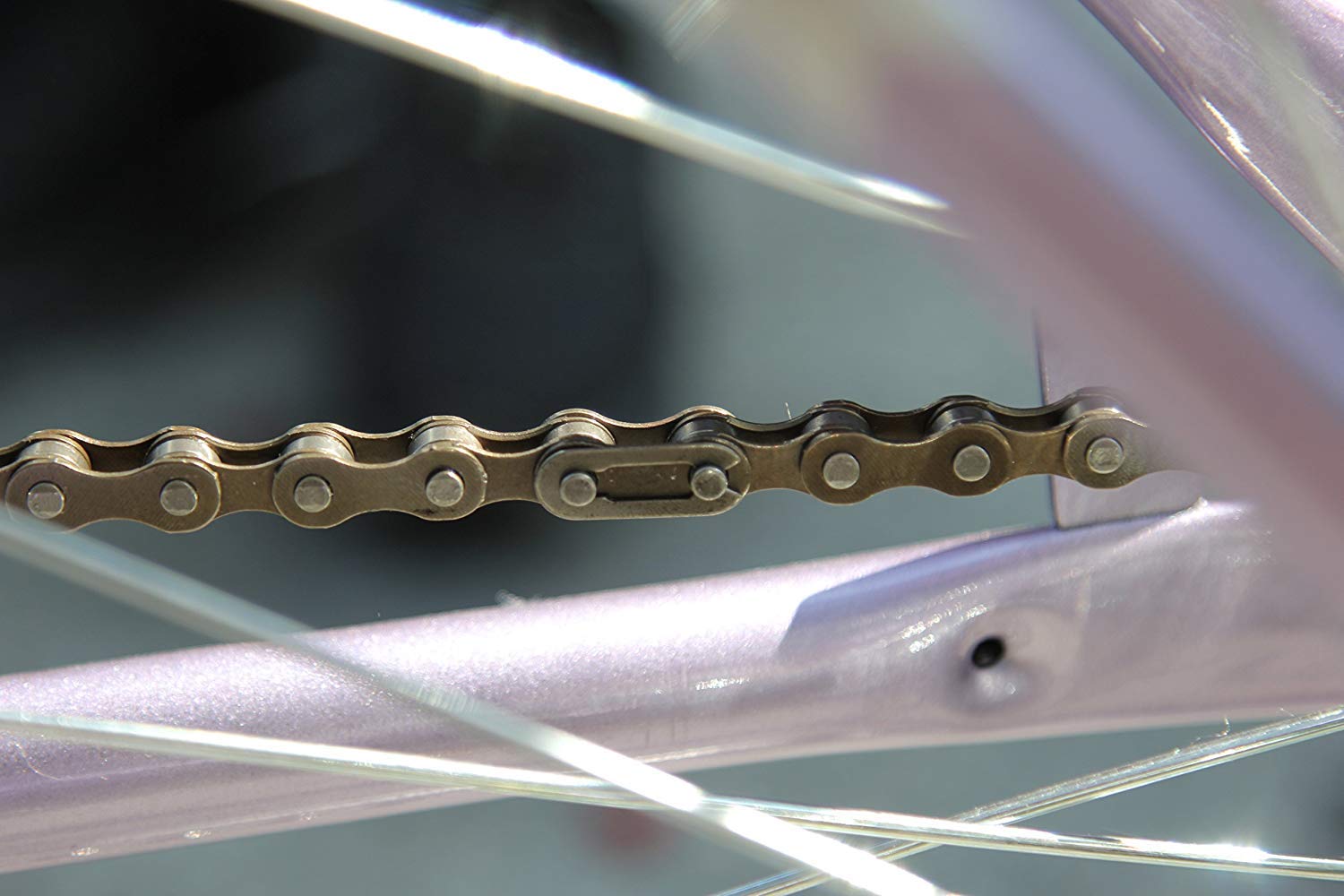 Bike Chain Single-Speed, Bicycle Chain 1 Speed, 1/2 × 1/8 inch,116 Links