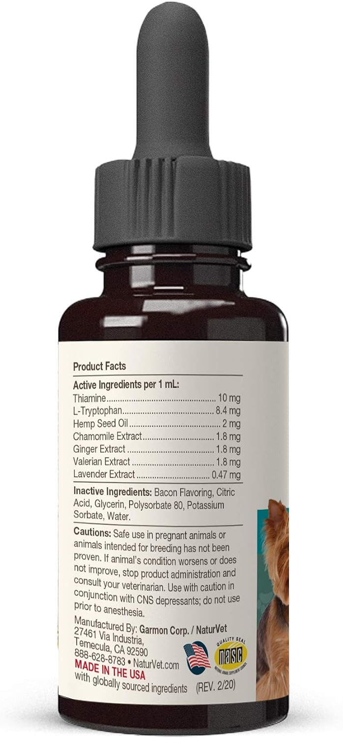 NaturVet Quiet Moments Calming Drops for Cats & Dogs - 2 Oz