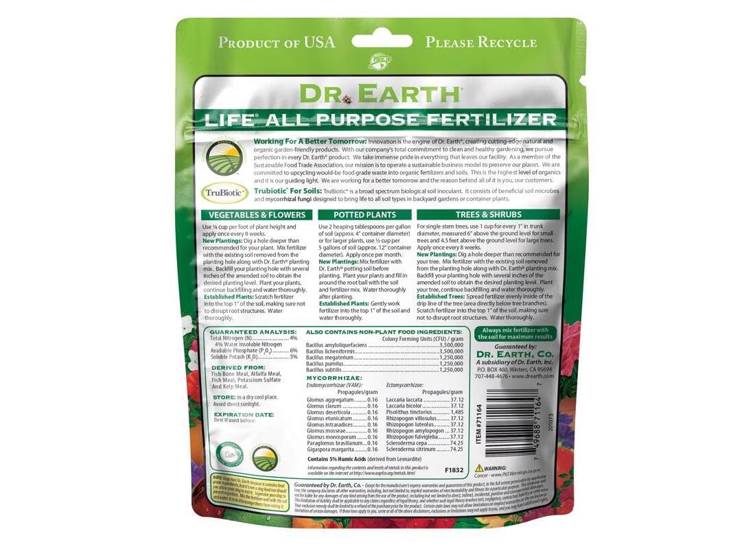 Dr. Earth 91164 1 lb. 5-5-5 MINIS Life All Purpose Fertilizer