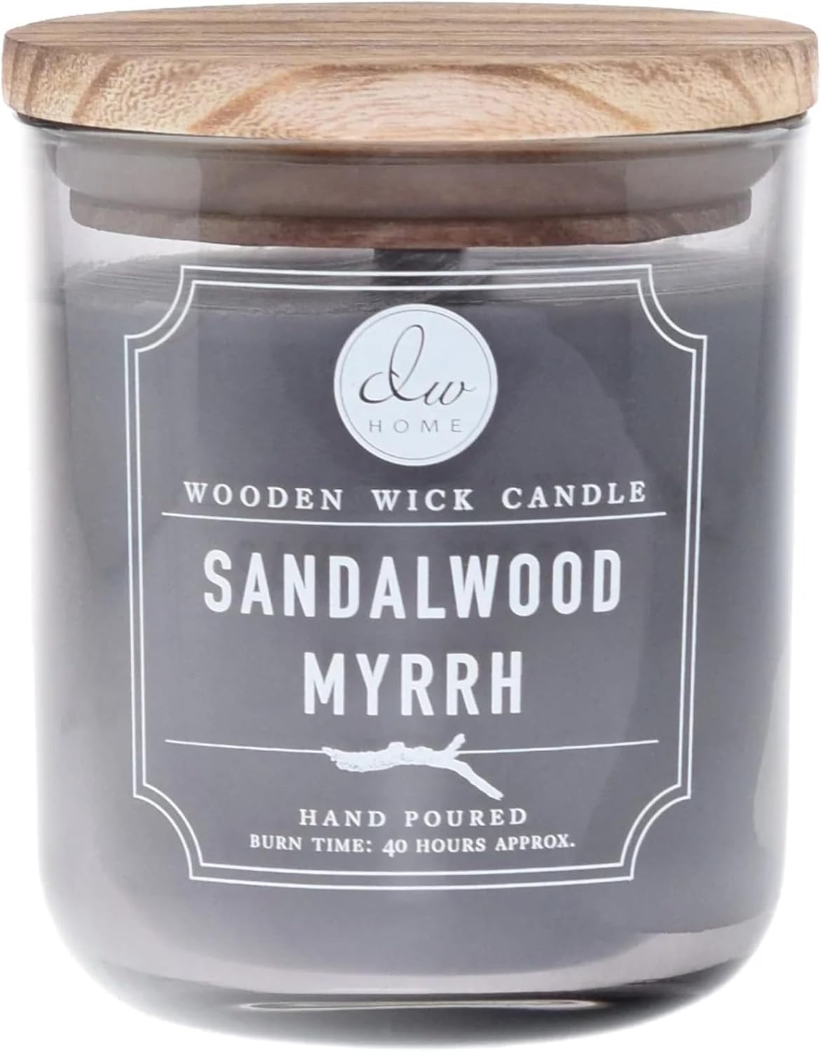 DW Home Warm Tobacco Pipe Scented Candles, 15 oz Large Double Wick Jar, Up to 56 Hour Burn Time, Strong Long Lasting Woodsy Fragrance, Gifts for Men & Women