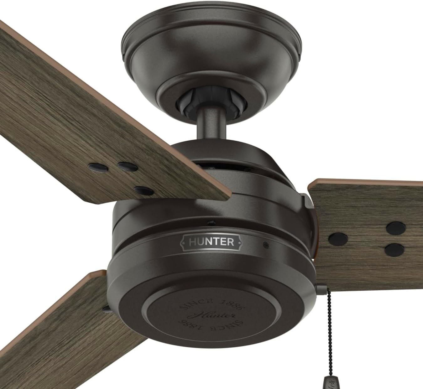 Hunter Cassius, Outdoor or Indoor, Ceiling Fan, 44 inch, Matte Black