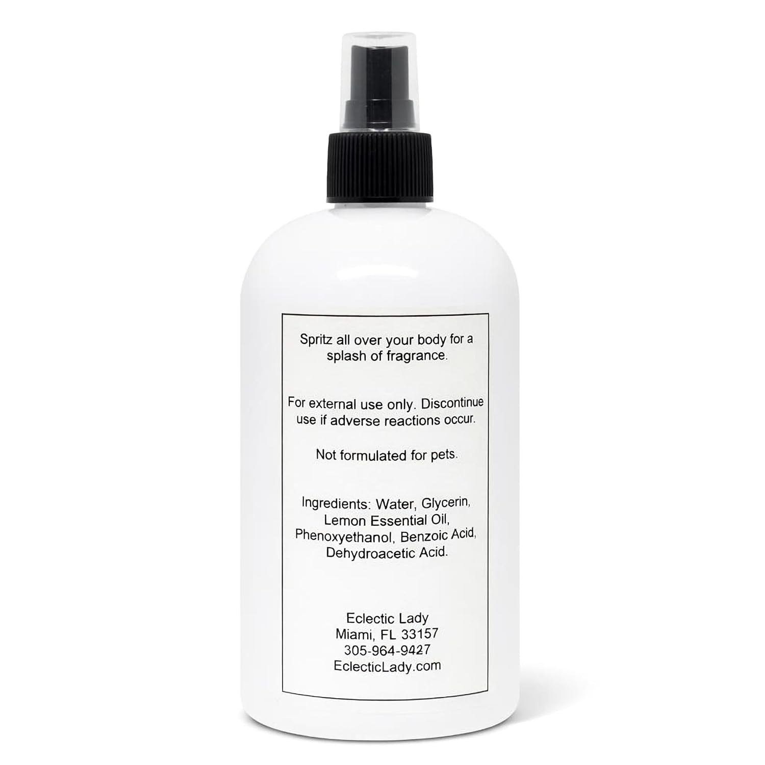 Lemon Body Spray, Double Strength, 2 ounces, Body Mist
