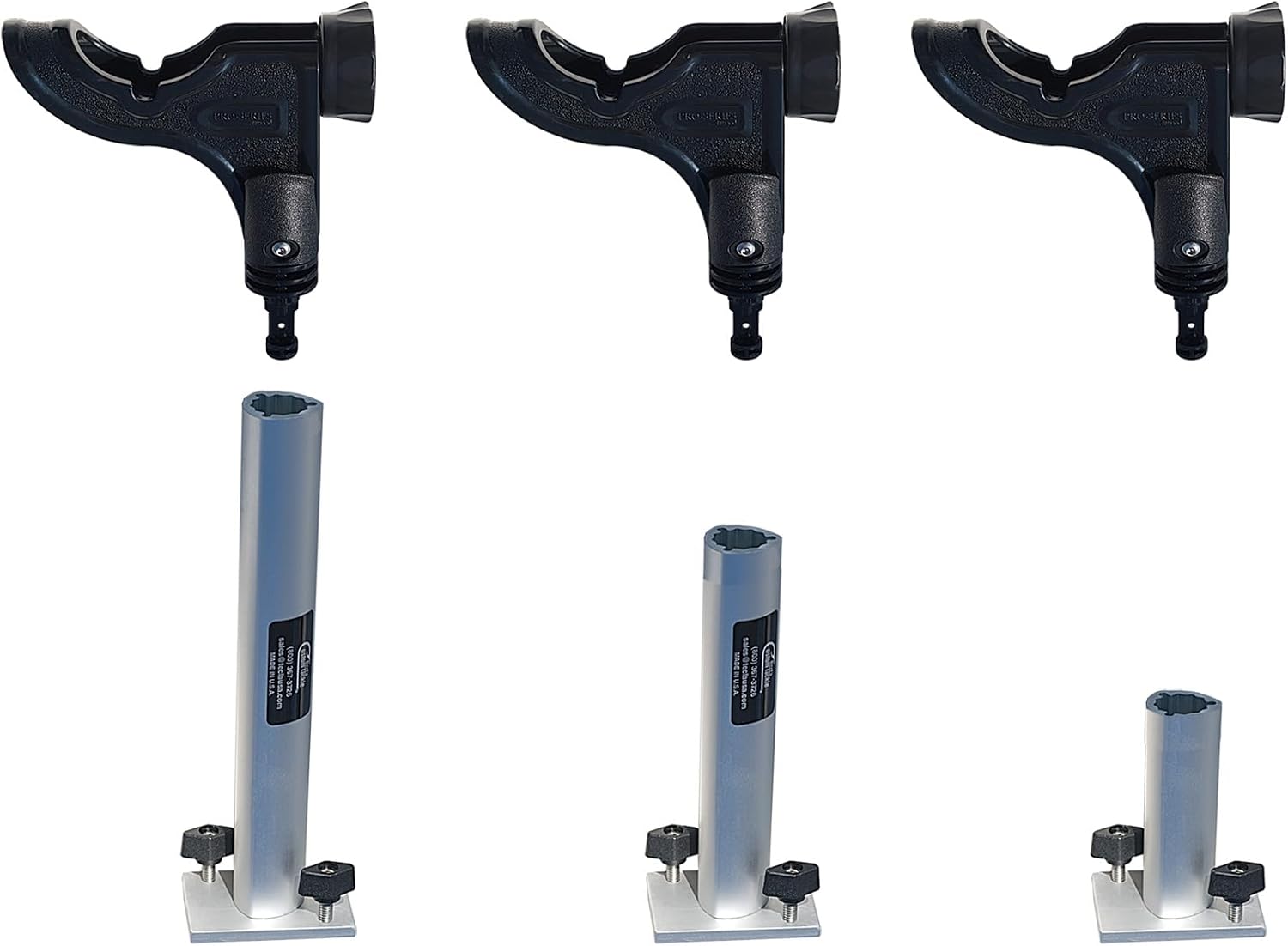 Pro-Series Cradle Rod Holder with Riser, Satin