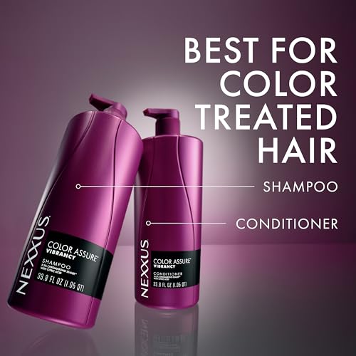 Nexxus Color Assure Color Care 2 Count for Vibrancy Shampoo, Conditioner Color Treated Hair Powered by Chromabond Sealer with Citric Acid 33.8 fl oz