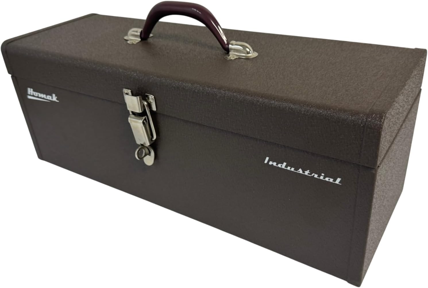 Homak Industrial 20-Inch Tool Tote Steel Toolbox, Brown Winkle Powder Coat, BW00252200 | BW00252200, Powder Coat