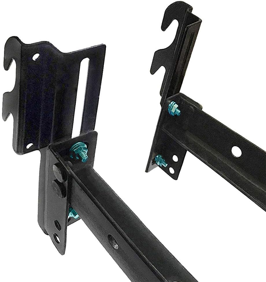 CAFORO #711 Bolt-On to Hook-On Conversion Bed Frame Brackets, Bed Rail Headboard Bracket, Bed Hook Adapter Kit (Set of 2)