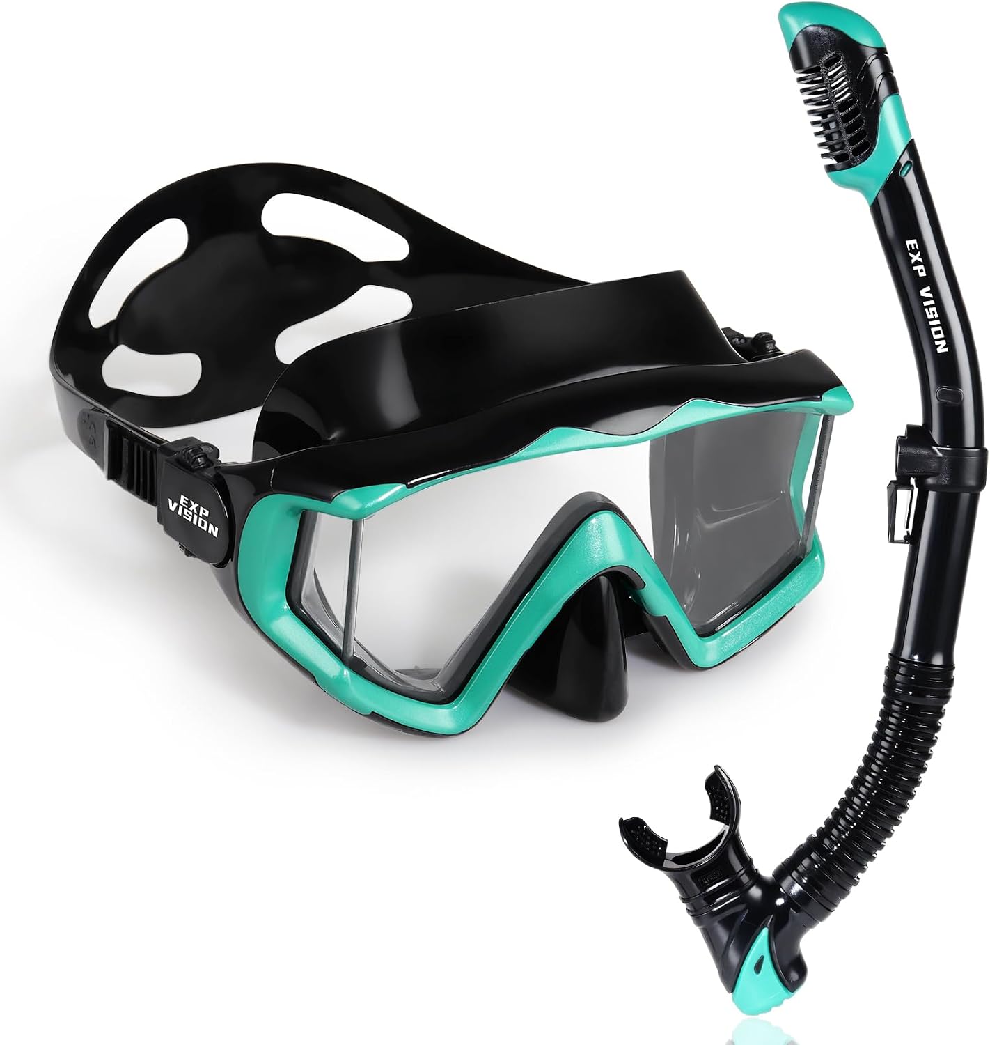 Adult Pano 3 Scuba Diving Mask, Tempered Glass Snorkel Mask Anti-Fog Swim Mask No Leakage Swim Goggles with Nose Cover Snorkeling Gear for Snorkeling