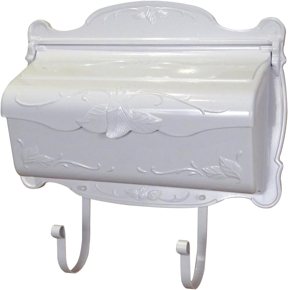Special Lite Floral Horizontal Wall Mount Mailbox - Black Aluminum Mailbox for Wall Mount - SHF-1001-BLK