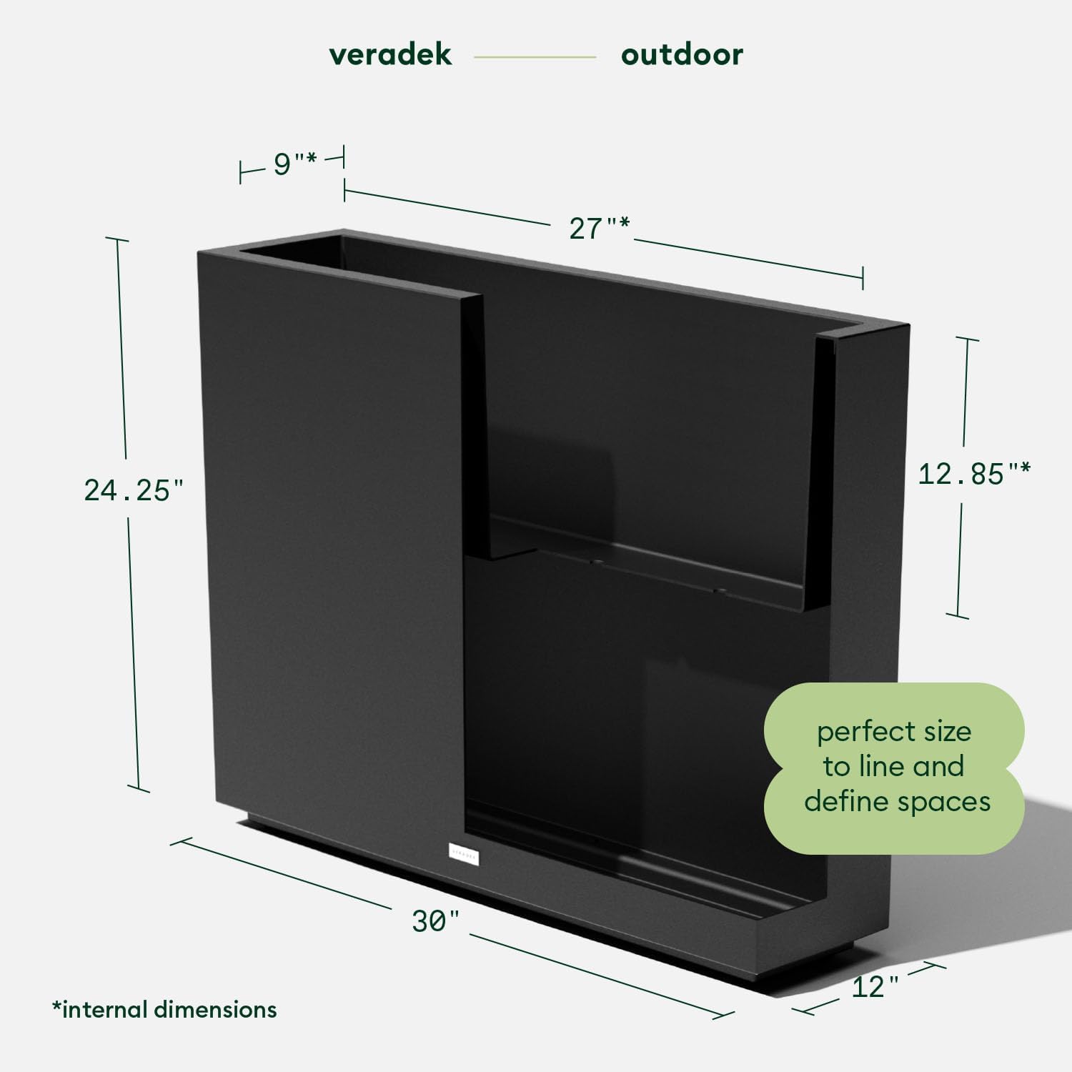 Veradek Span Plastic Box Series Planter - Tall Rectangular, White, All-Weather Resistant, Removable Insert Bucket, Modern Design, Indoor/Outdoor Use | Made From Durable Plastic Featuring a Removable Insert Bucket. Modern Porch/Patio Décor for Plants and…