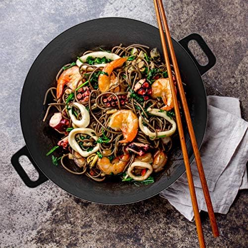 Classic Cuisine Cast Iron Wok, 14-Inch