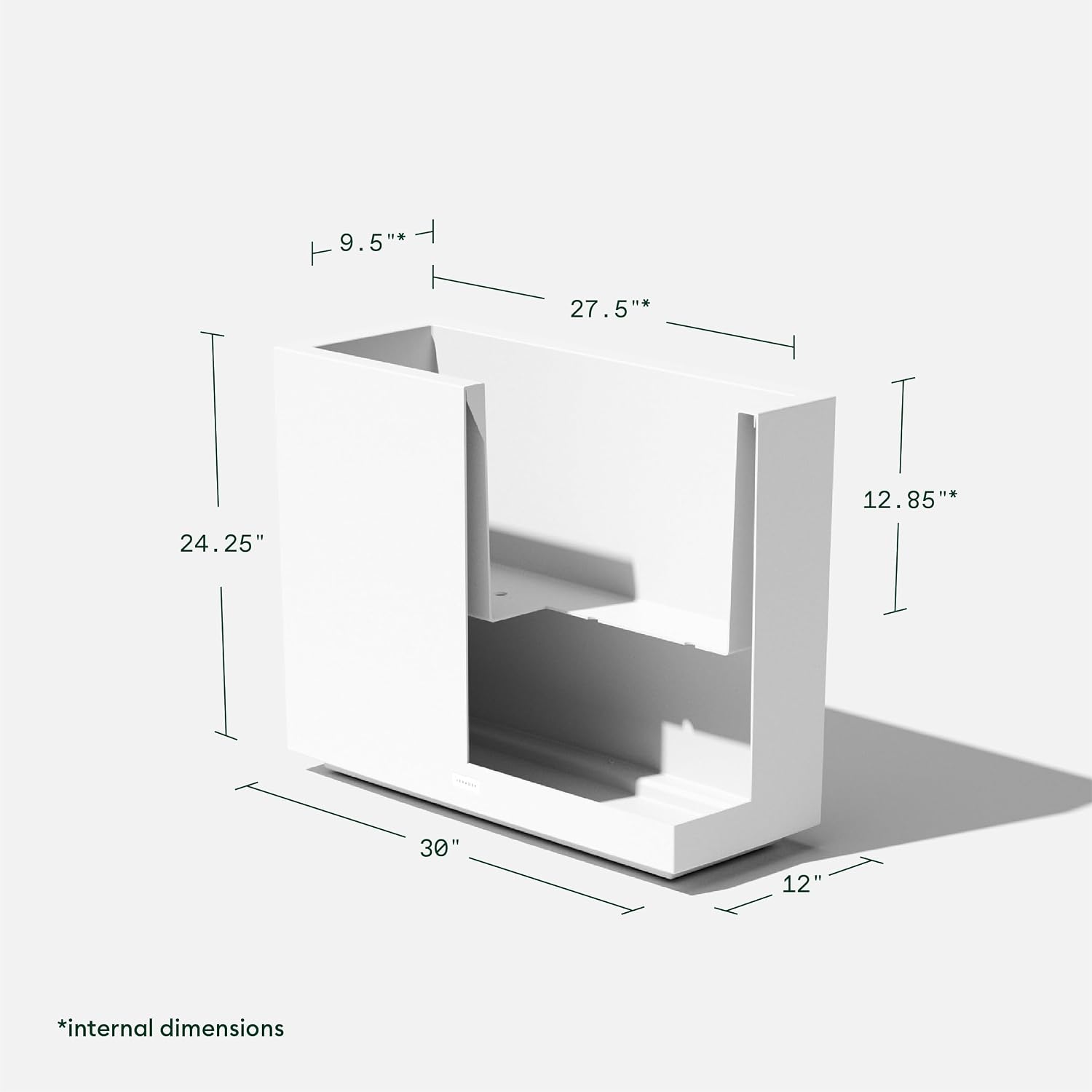 Veradek Span Plastic Box Series Planter - Tall Rectangular, White, All-Weather Resistant, Removable Insert Bucket, Modern Design, Indoor/Outdoor Use | Made From Durable Plastic Featuring a Removable Insert Bucket. Modern Porch/Patio Décor for Plants and…