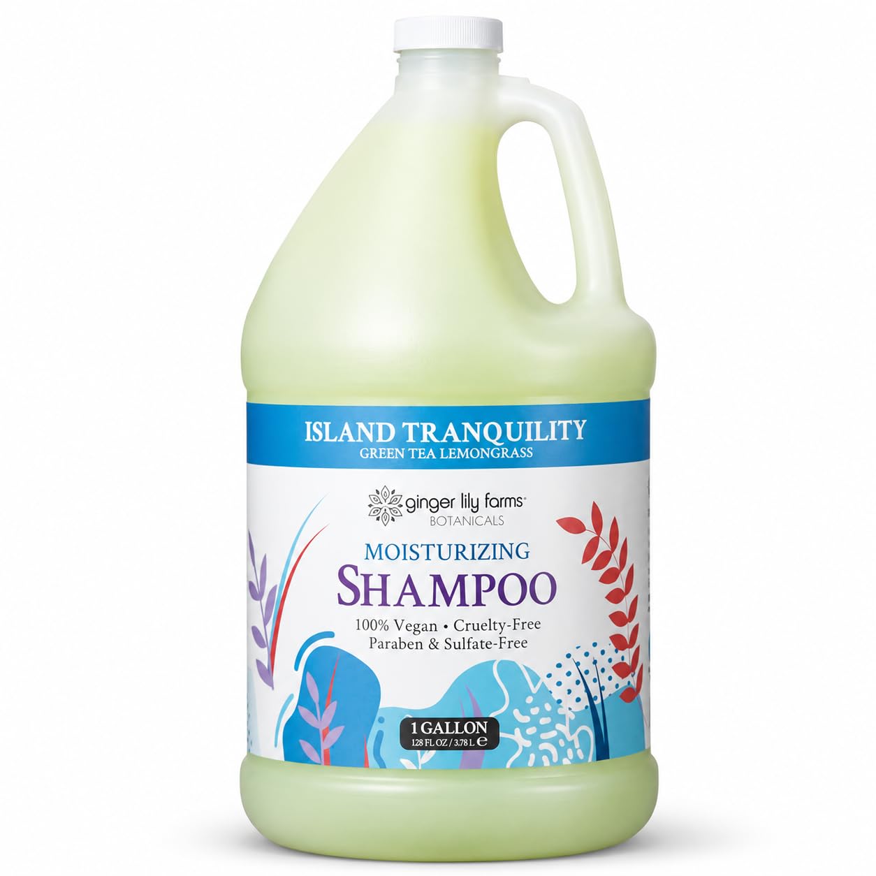 Ginger Lily Farms Botanicals Moisturizing Shampoo for All Hair Types, Coco Mango, 100% Vegan & Cruelty-Free, Coconut Mango Scent, 1 Gallon (128 fl oz) Refill | for Hands, Body & Hair, Moisturizing Wash, Salon Wash, Spa Cleanser, Salon & Spa Essentials, M…