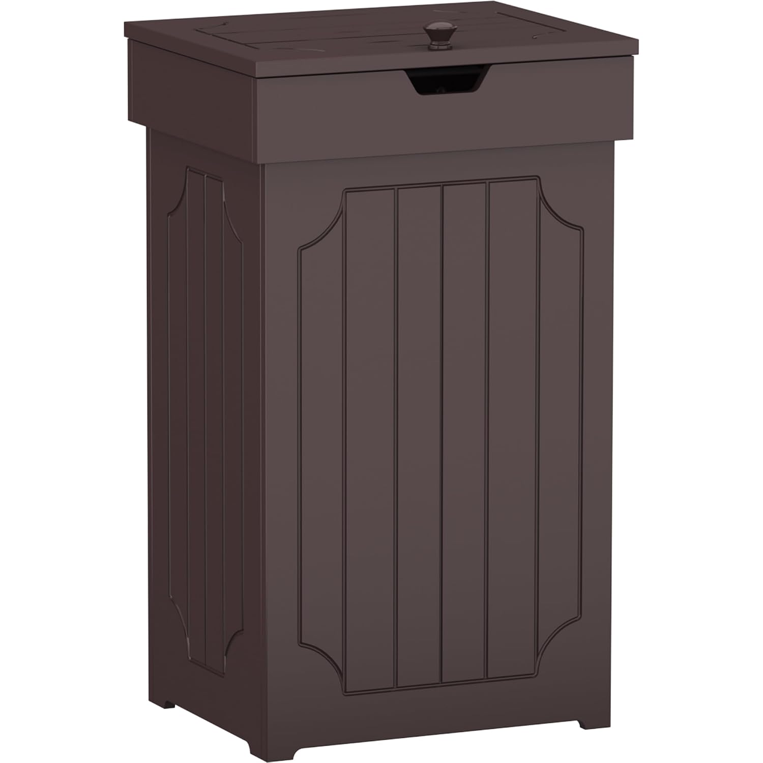 Function Home Trash Can Cabinet, 13 Gallon Kitchen Garbage Can, Wood Recycling Trash Bin, Freestanding Dog Proof Trash Can, Farmhouse Trash Cabinet with Lid for Home Kitchen Bathroom, Yellow