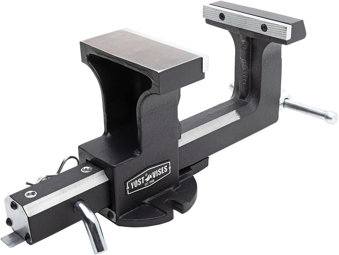 Yost Vises LV-4 Homeowner's Vise | 4.5 Inch Jaw Width with a 3 Inch Jaw Opening Home Vise | Secure Grip with Swivel Base | Blue