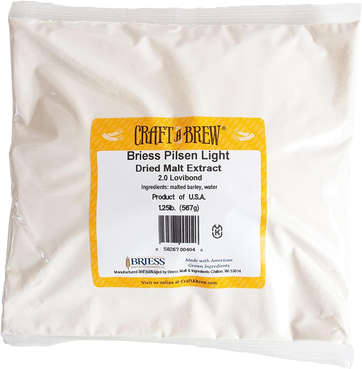 Craft a Brew - Dry Malt Extract for Brew Kit - All Purpose Base Extract - 1 Pound Bavarian Wheat - For Any Beer Style - Effective Fermentation
