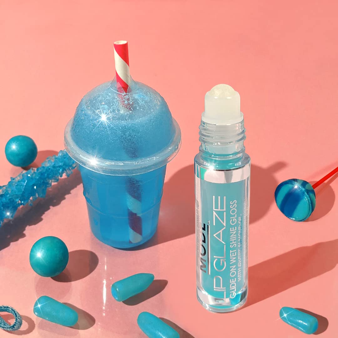 MODE Lip Glaze Cotton Candy Flavored Lip Gloss, Hydrating Sheer Wet Shine, Skincare Fruit Oils